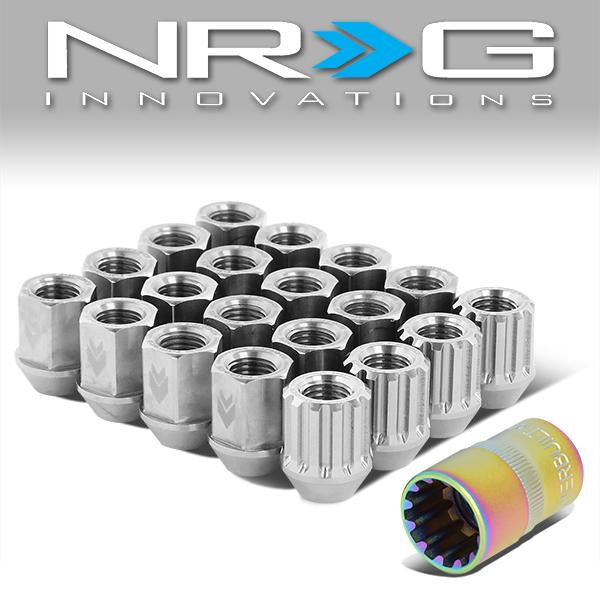 NRG Innovations, M12 x 1.25 16-Piece Titanium Open-End Lug Nuts [A variety of color options]