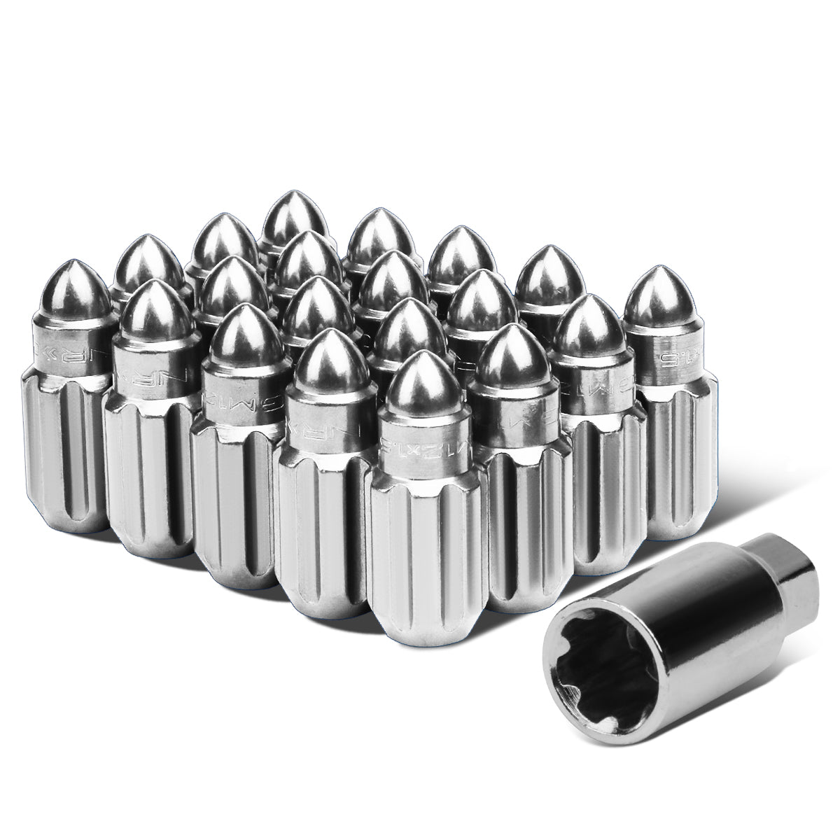 NRG Innovations, M12 x 1.25 20-Piece Bullet Style Lug Nuts [A variety of color options]