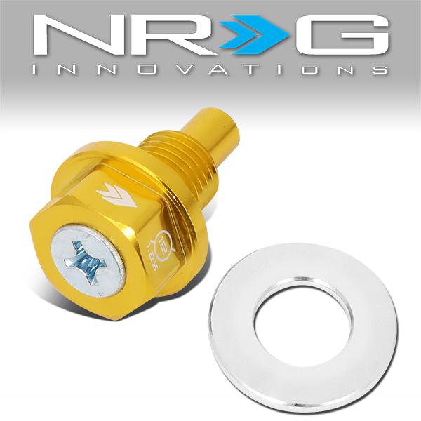 NRG Innovations, M12 x 1.25 Magnetic Oil Drain Plug Bolt - Aluminum - NOP-200GD