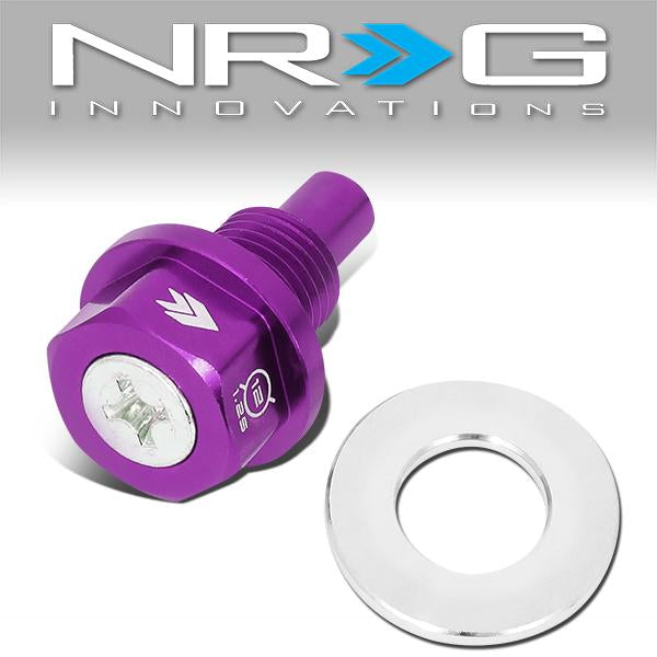 NRG Innovations, M12 x 1.25 Magnetic Oil Drain Plug Bolt - Aluminum - NOP-200PP