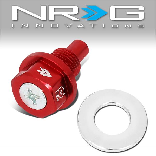 NRG Innovations, M12 x 1.25 Magnetic Oil Drain Plug Bolt - Aluminum - NOP-200RD