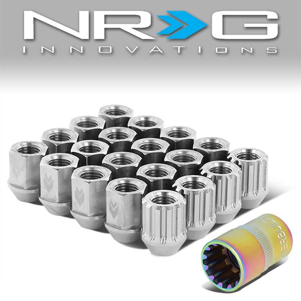 NRG Innovations, M12 x 1.5 16-Piece Titanium Open-End Lug Nuts [A variety of color options]