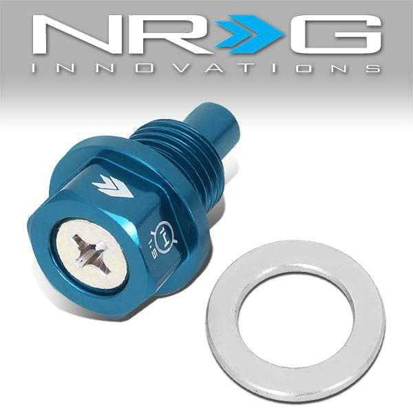 NRG Innovations, M14 x 1.5 Magnetic Oil Drain Plug Bolt - Aluminum - NOP-100BL