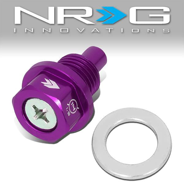 NRG Innovations, M14 x 1.5 Magnetic Oil Drain Plug Bolt - Aluminum - NOP-100PP