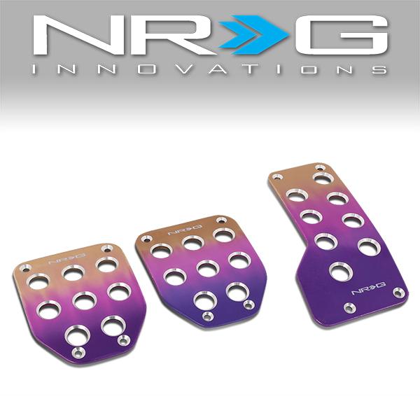 NRG Innovations, MT Manual Transmission Pedal Cover Plates - Aluminum - PDL-500PT