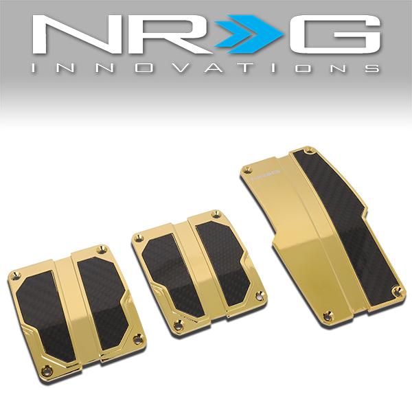 NRG Innovations, MT Manual Transmission Pedal Cover Plates - Carbon Fiber Trim - PDL-100CG