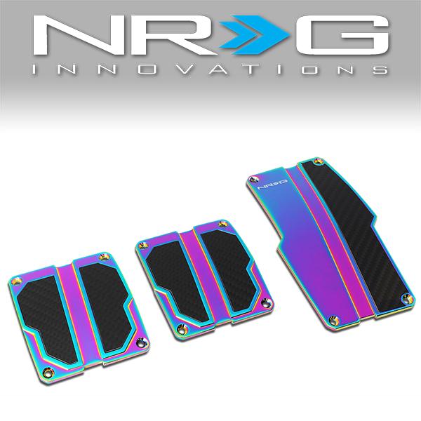 NRG Innovations, MT Manual Transmission Pedal Cover Plates - Carbon Fiber Trim - PDL-100MC