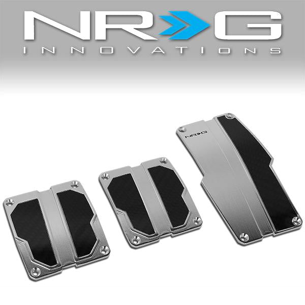 NRG Innovations, MT Manual Transmission Pedal Cover Plates - Carbon Fiber Trim - PDL-100SL