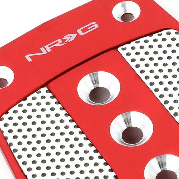 NRG Innovations, MT Manual Transmission Pedal Cover Plates w/Carbon Fiber Trim - PDL-400RD