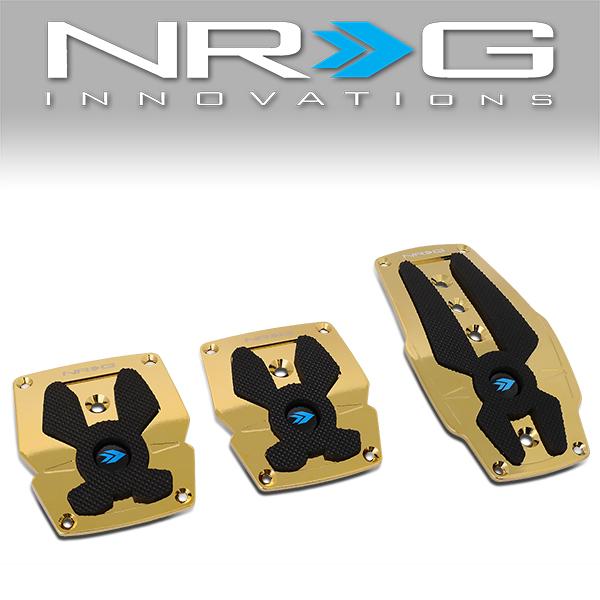 NRG Innovations, MT Manual Transmission Pedal Pad Cover Plates - Aluminum - PDL-200CG