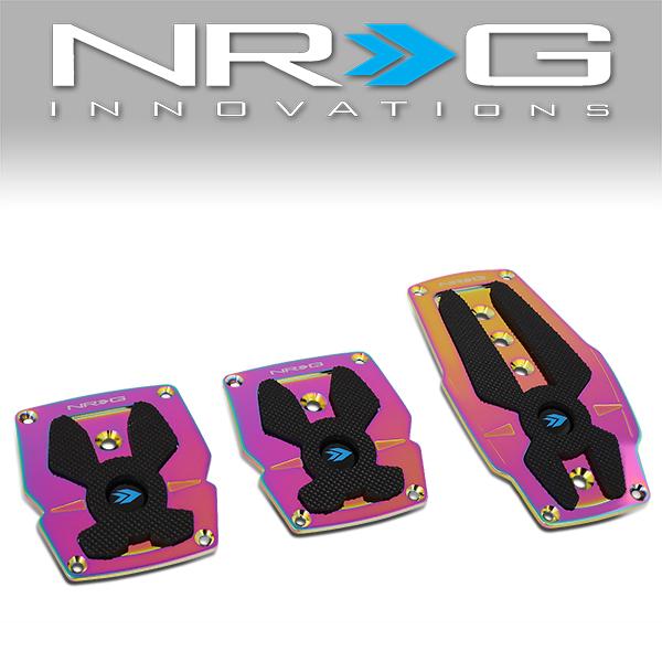 NRG Innovations, MT Manual Transmission Pedal Pad Cover Plates - Aluminum - PDL-200MC