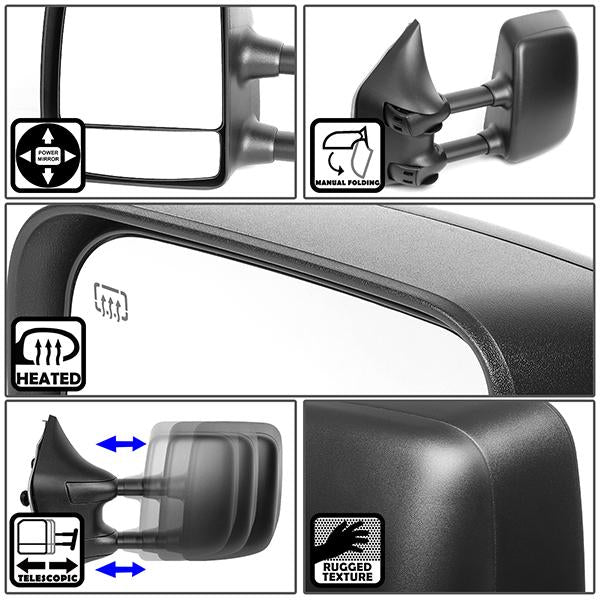 CAAP, Manual Heated Towing Mirror (Left)05-15 Nissan Frontier