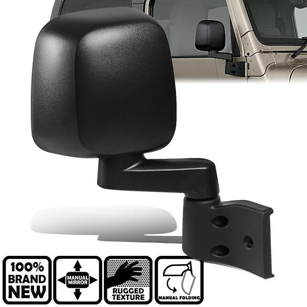 CAAP, Manual Side View Mirror (Right) 03-06 Jeep Wrangler