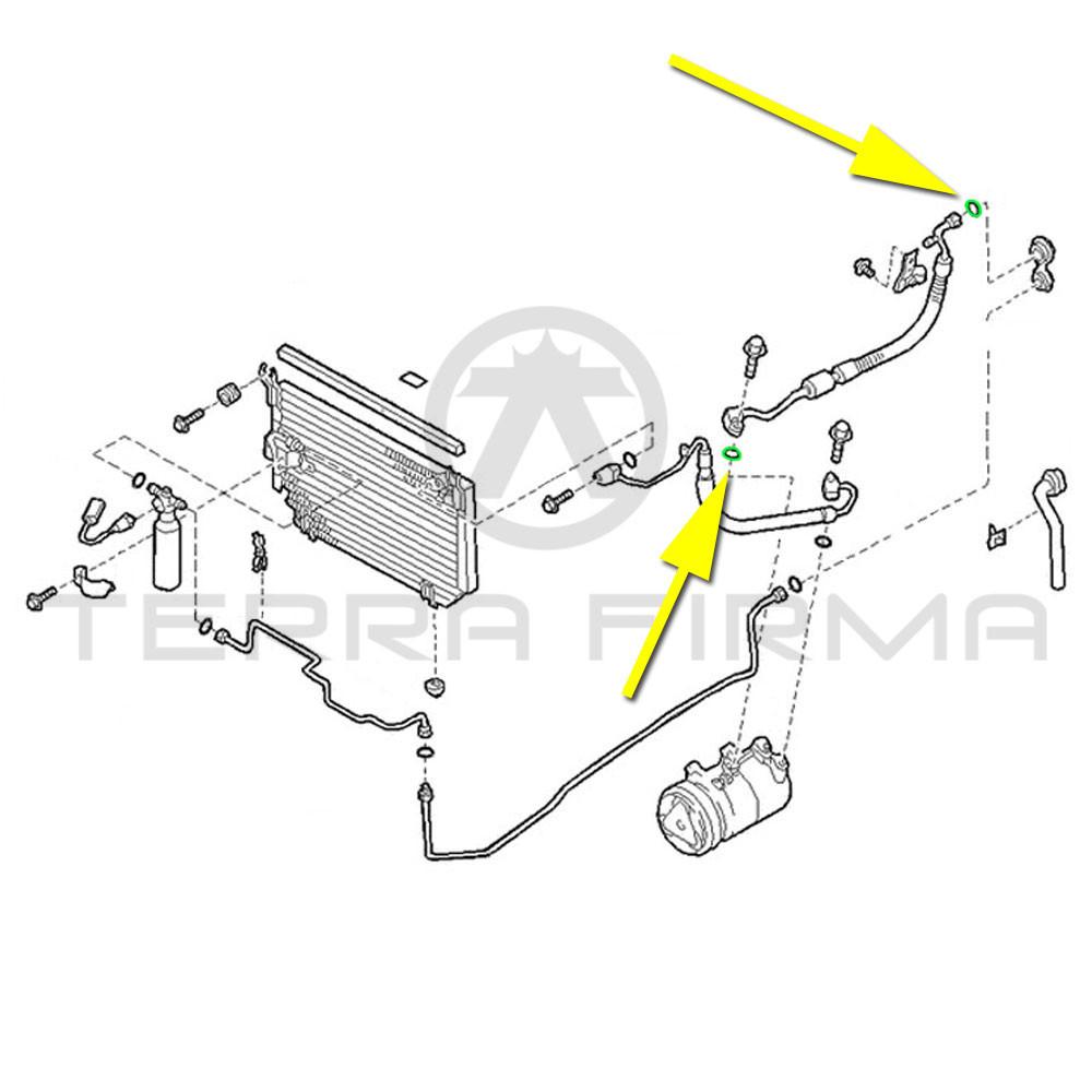 Nissan, Nissan Skyline R32 All R33 GTR Air Conditioning Low Side Hose O-Ring Seal