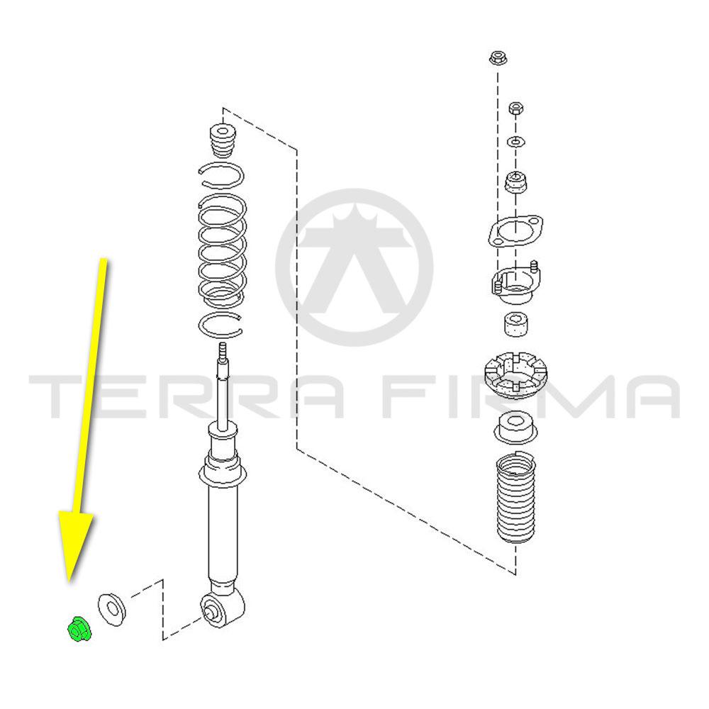 Nissan, Nissan Skyline R32 All R33 GTR/GTS25T R34 GTR/GTT Lower Shock Mount Nut