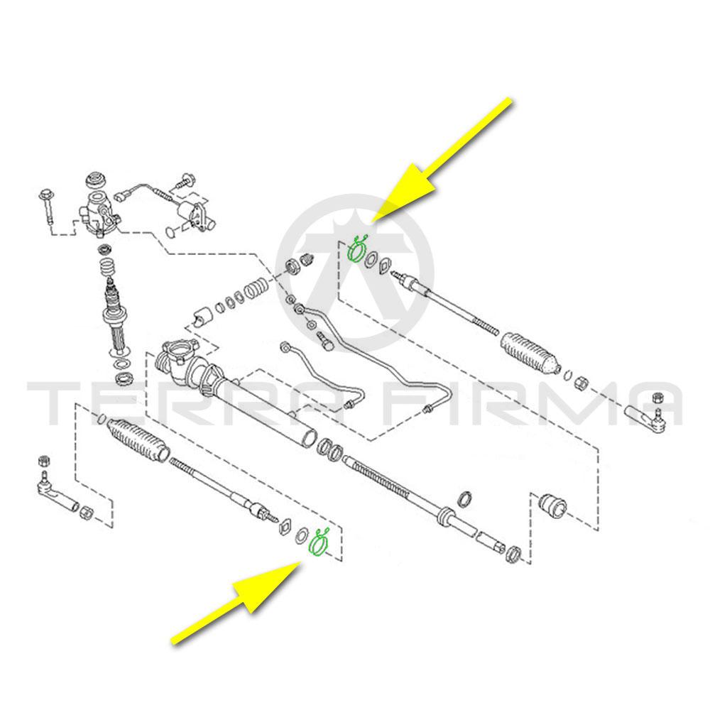 Nissan, Nissan Skyline R32 All R33 R34 GTR/GTT Front Steering Rack Wire Boot Clamp