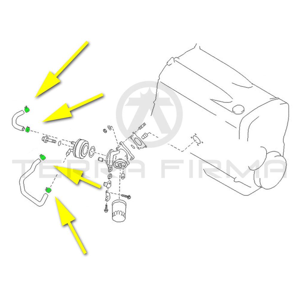 Nissan, Nissan Skyline R32 GTR R33 GTR/GTS25T R34 GTR/GTT Oil Cooler Hose Clamp