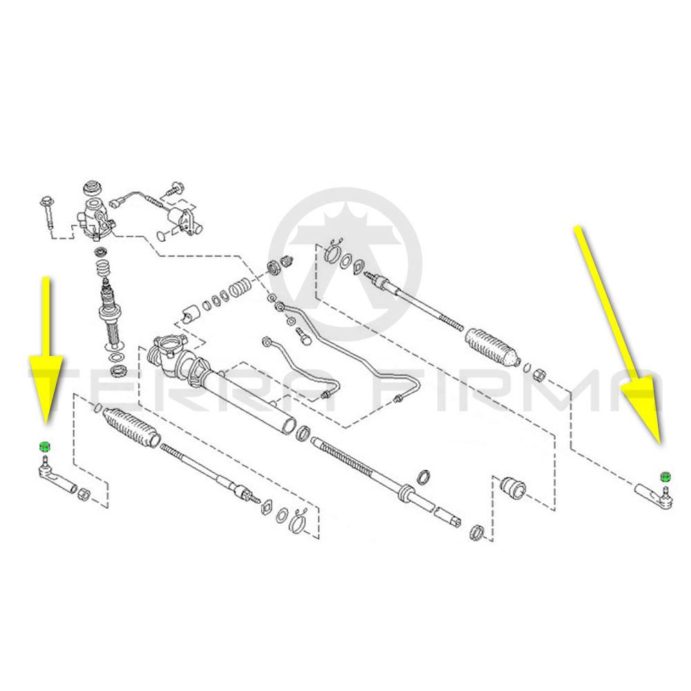 Nissan, Nissan Skyline R32 R33 GTR/GTS4 R34 GTR Front Steering Tie Rod Nut