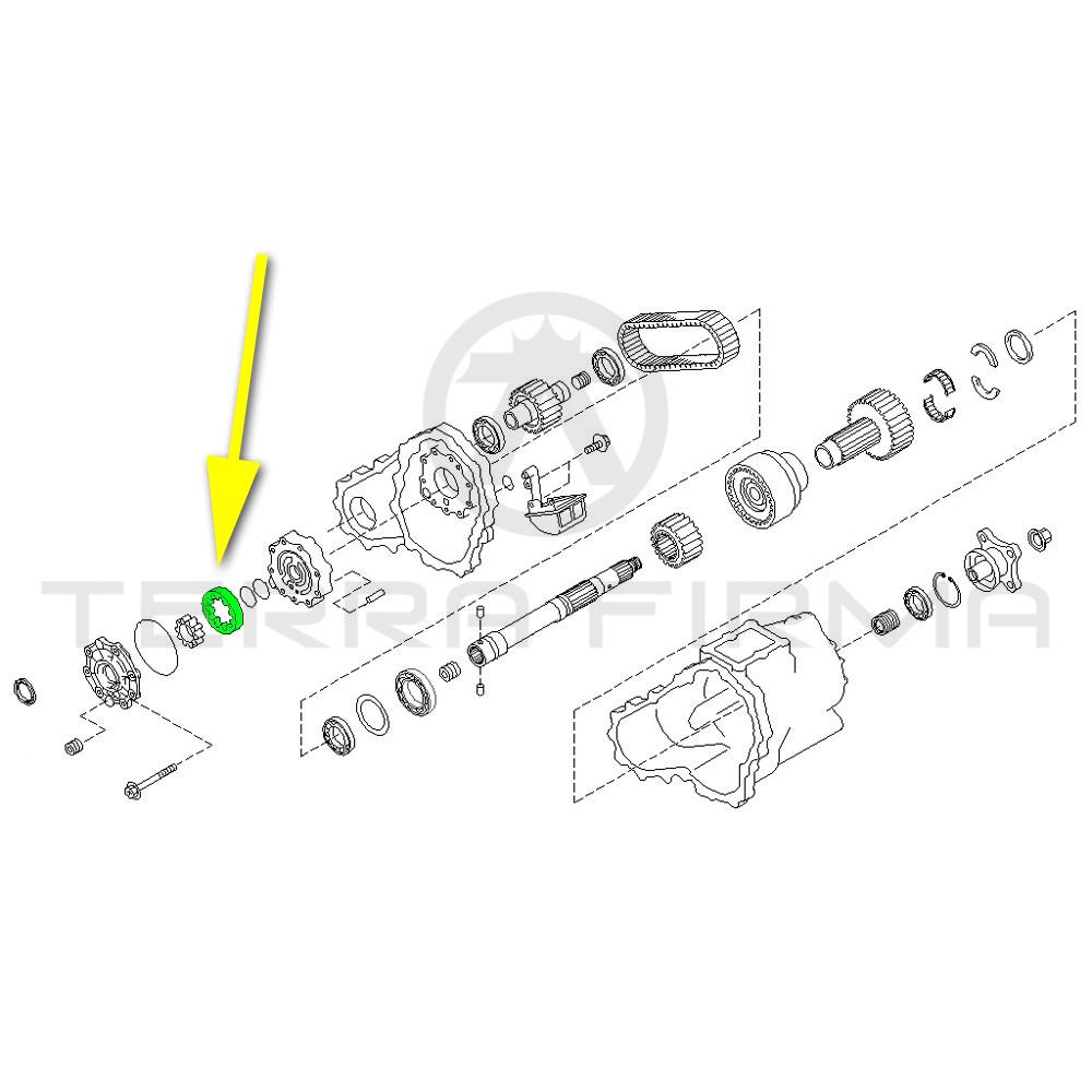 Nissan, Nissan Skyline R32 R33 R34 5-Speed Transfer Outer Oil Pump Gear 7.00 Option (All Wheel Drive)