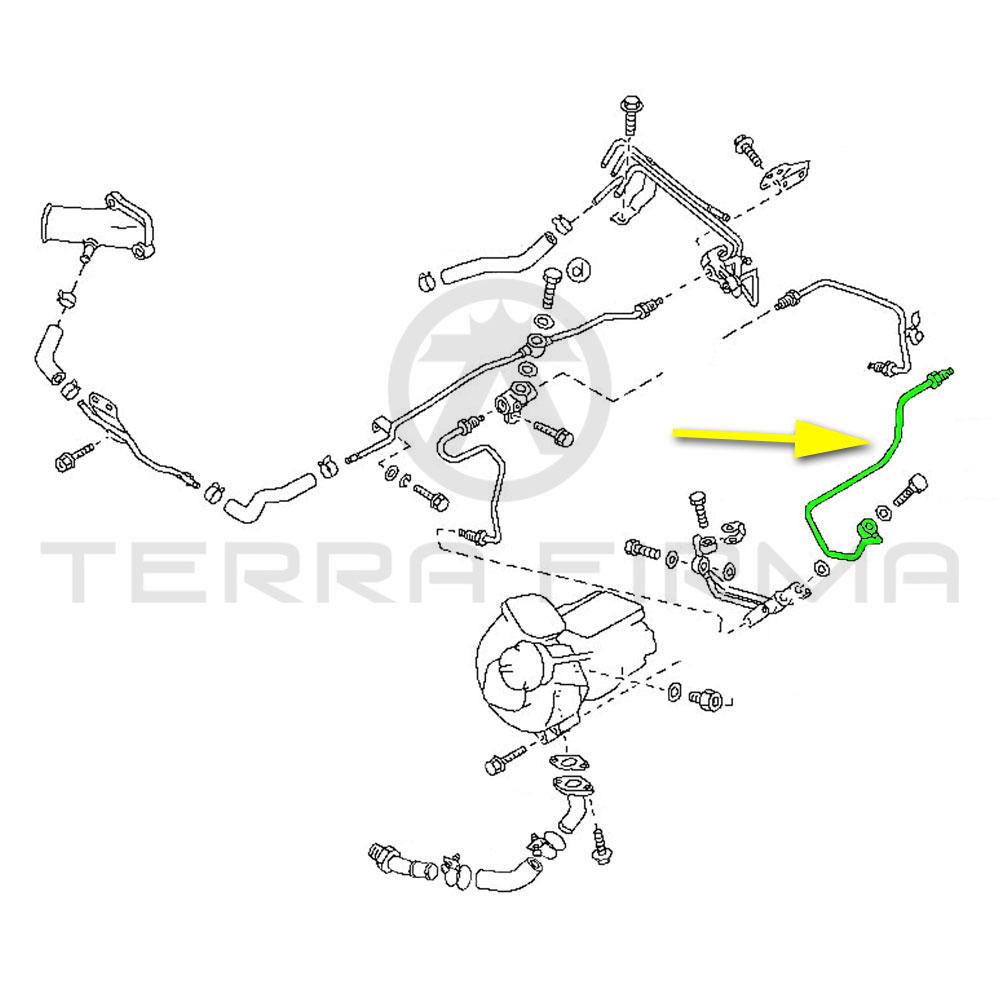 Nissan, Nissan Skyline R32 R33 R34 GTR Front Turbo Charger to Water Outlet Tube Assembly Pipe