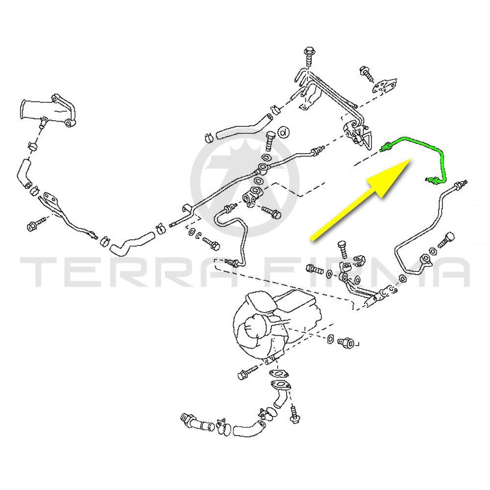 Nissan, Nissan Skyline R32 R33 R34 GTR RB26 Rear Turbo Charger Water Tube Pipe, Bracket to Water Outlet