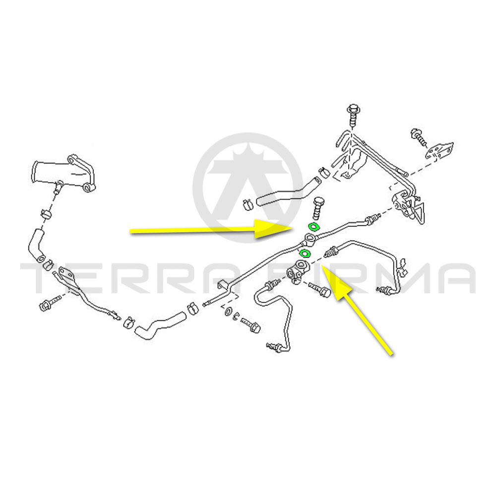 Nissan, Nissan Skyline R32 R33 R34 Turbo Water Tube Gasket RB26/25/20