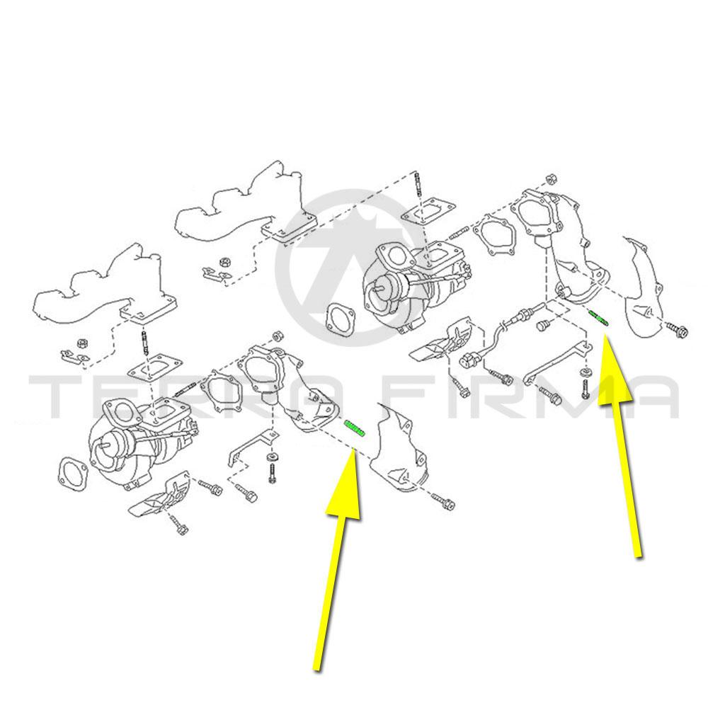 Nissan, Nissan Skyline R32 R33 R34 Turbocharger Outlet To Exhaust Stud Kit RB26