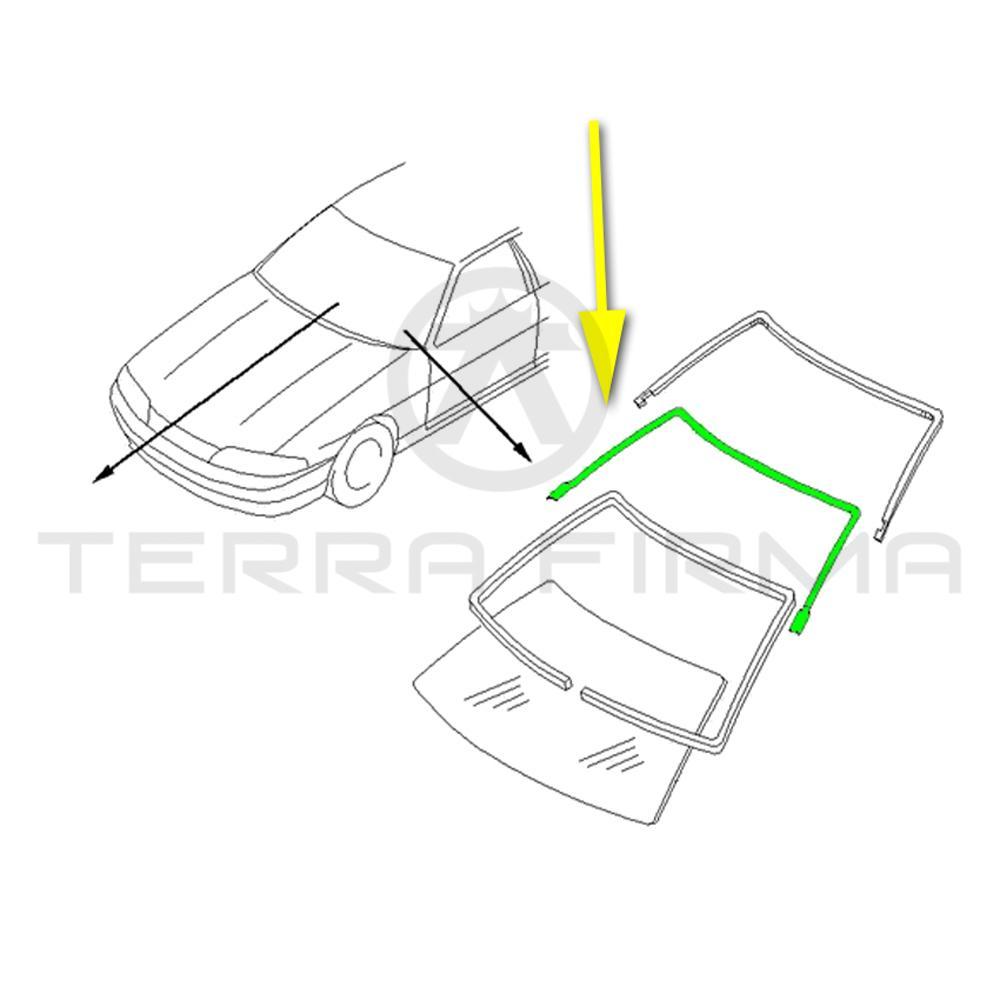 Nissan, Nissan Skyline R33 Front Window Molding Upper Center, 2-Door Models