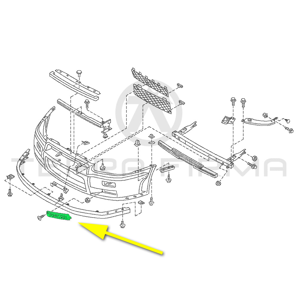 Nissan, Nissan Skyline R34 GTR Front Bumper Fascia Left Grille Insert, Late