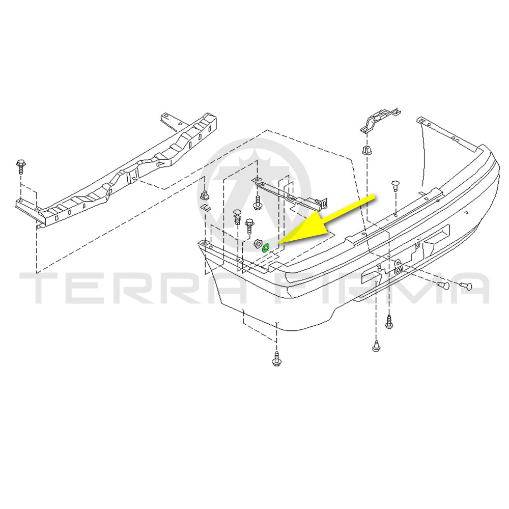 Nissan, Nissan Skyline R34 Rear Bumper Mounting Seal, 2-Door Models