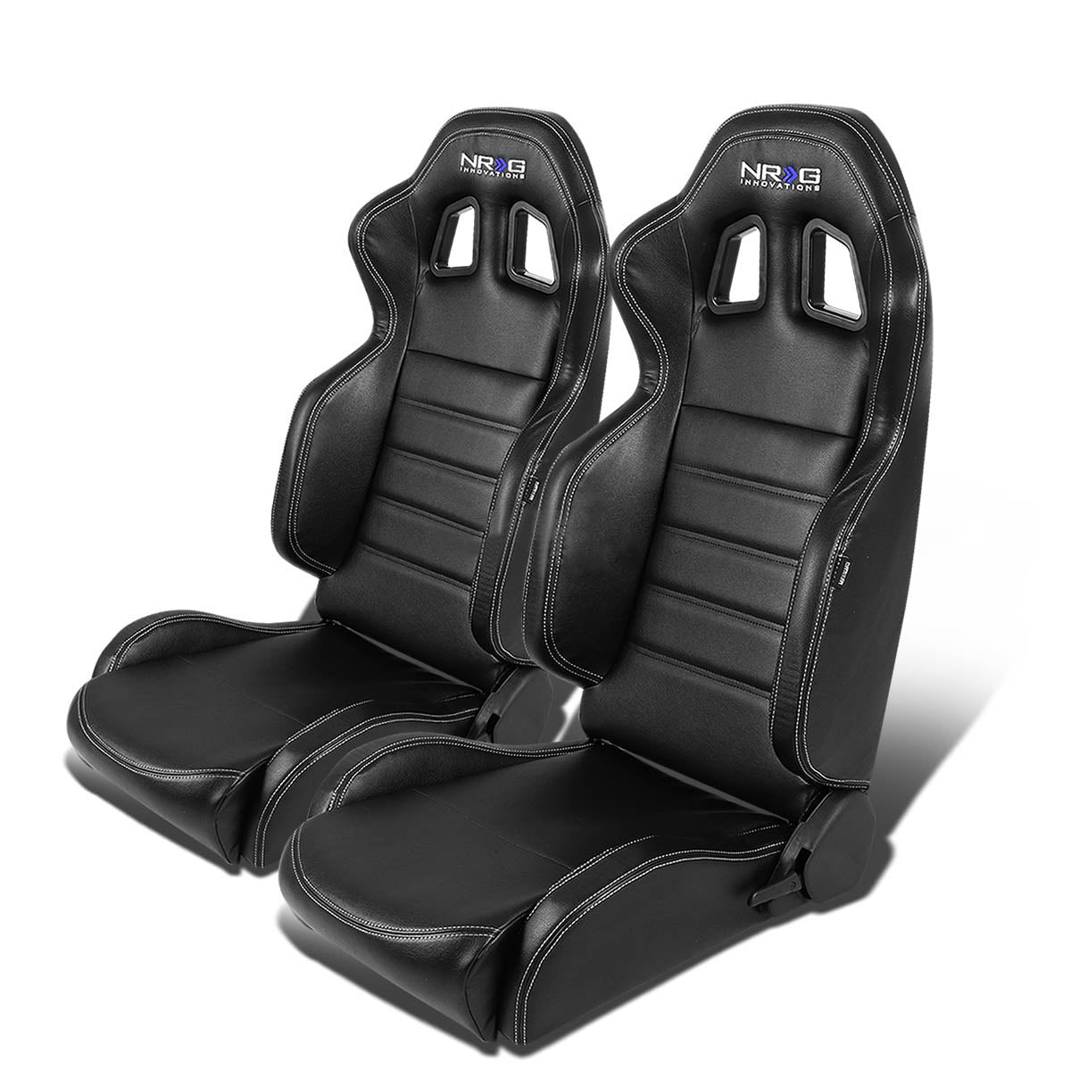 NRG Innovations, Pair Type-R Style PVC Leather Racing Seats - RSC-208