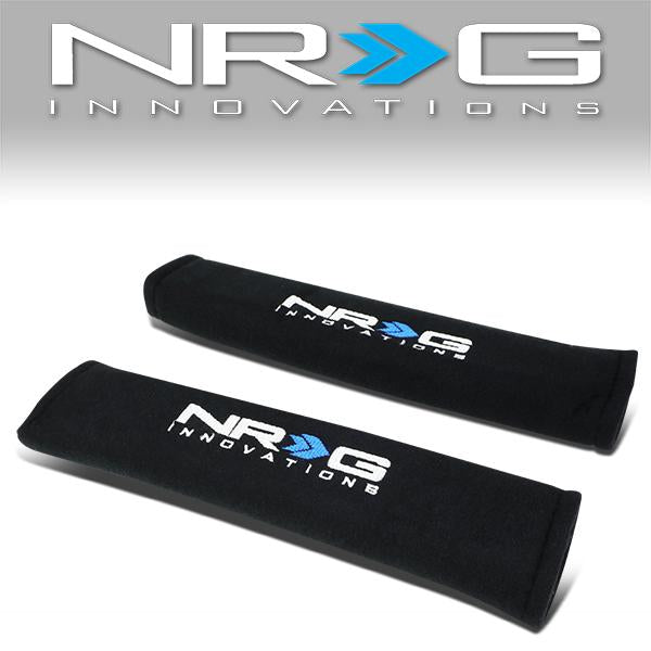 NRG Innovations, Pair Universal 2.7 x 11 in. Seat Belt Cover Shoulder Pads - SBP-27BK