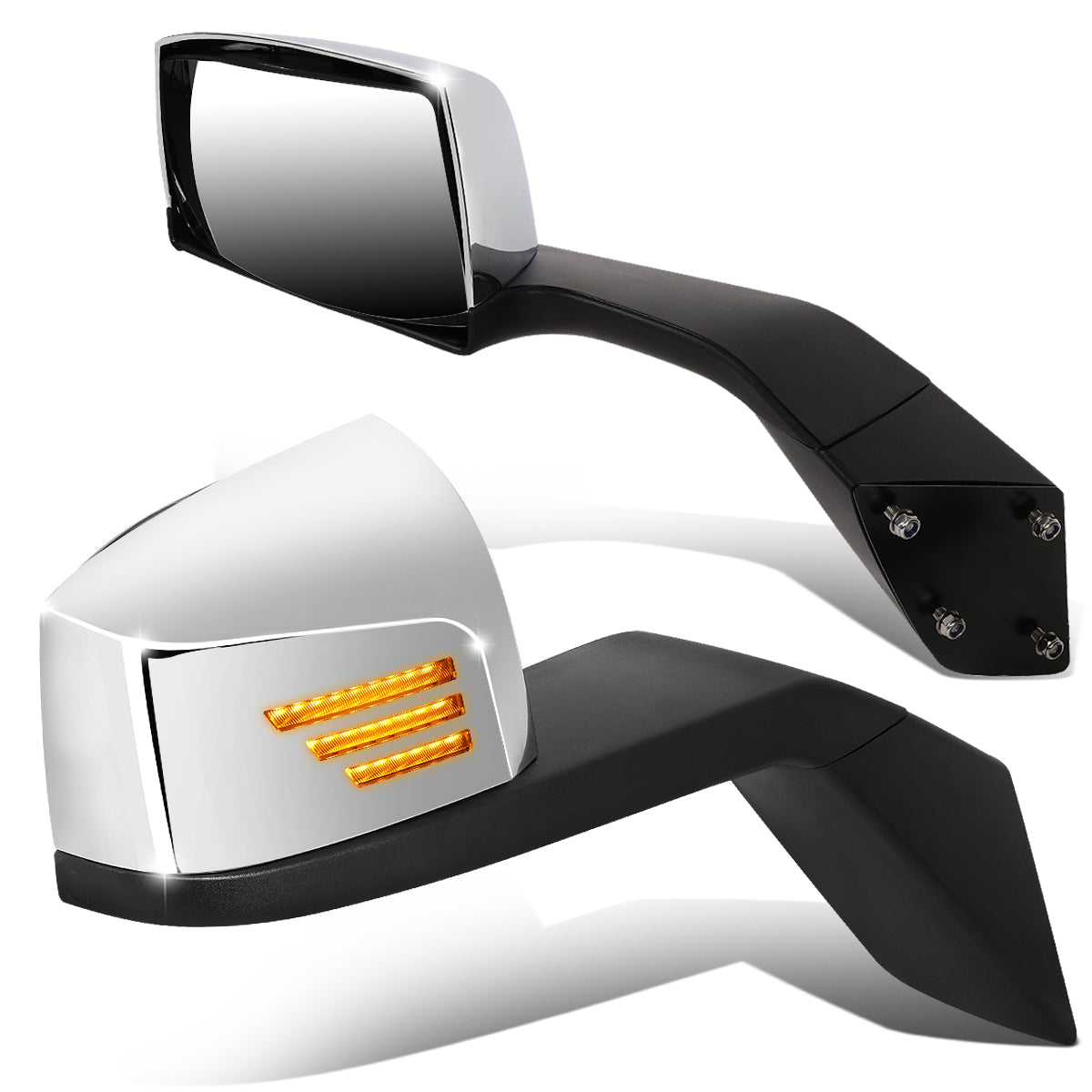 CAAP, Performance Series Side Hood Mirrors (Chrome) 04-17 Volvo VN Series