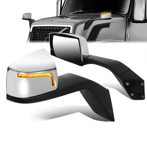 CAAP, Performance Series Side Hood Mirrors (Chrome) 04-18 Volvo VN Series