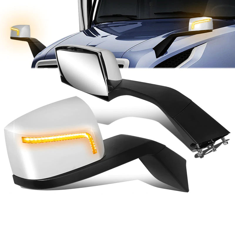 CAAP, Performance Series Side Hood Mirrors (Chrome) 18-21 Volvo VNL 300, 400, 740, 760, 860