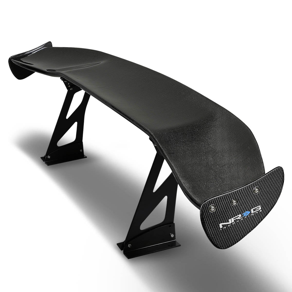 NRG Innovations, Universal 69 in. GT Style Carbon Fiber Rear Spoiler w/Logo - CARB-A690