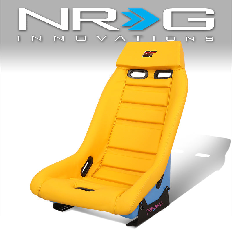 NRG Innovations, Vegan Leather Racing Bucket Seat - PRI-100YL-OASIS